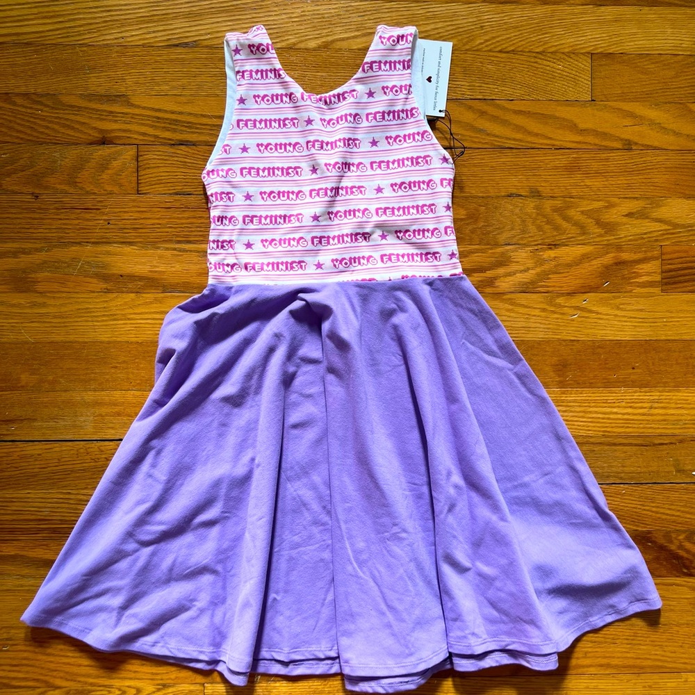 Malia + Kai, size 8 “young feminist” dress